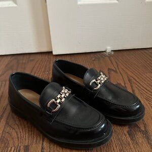 H&M Black Loafers with Silver Accent